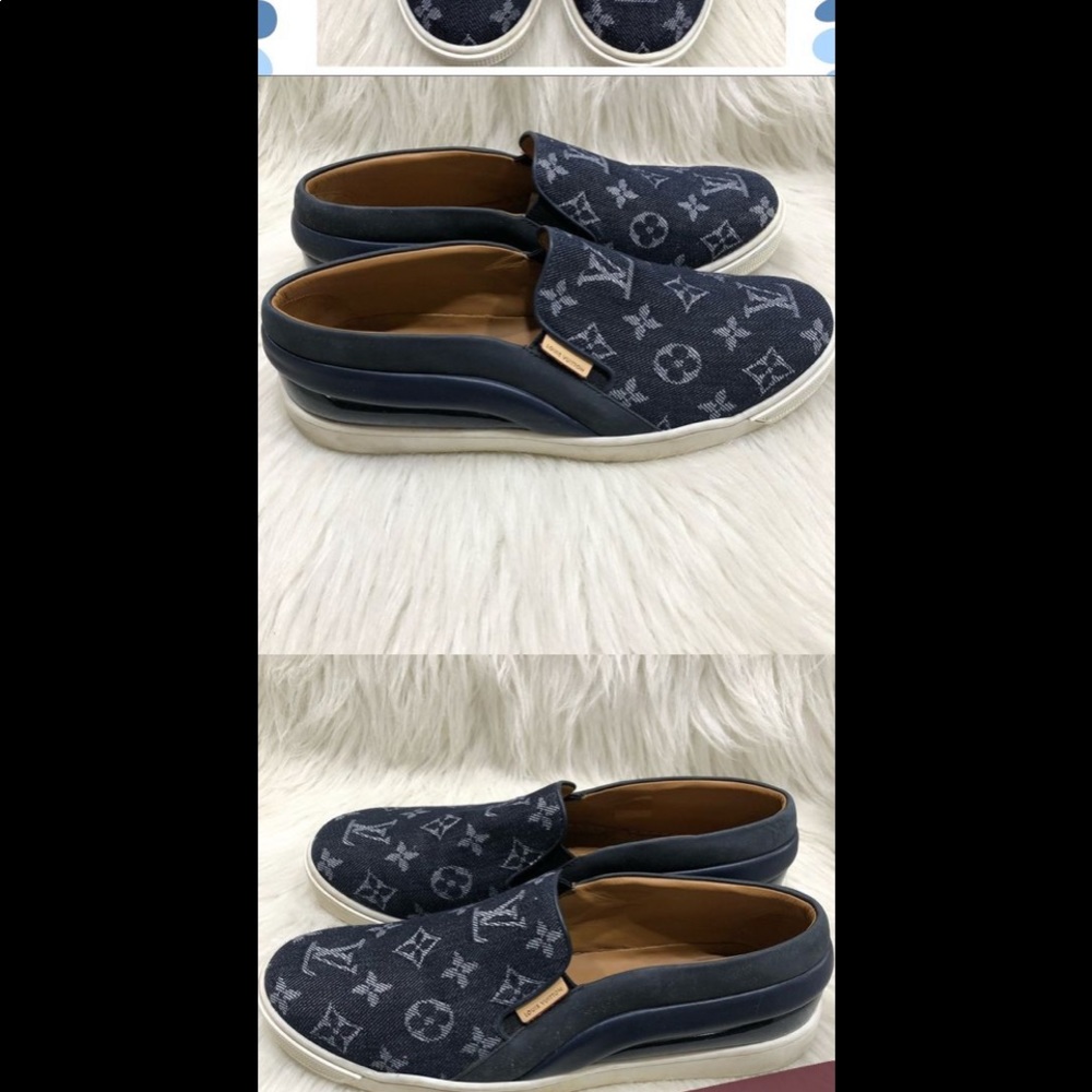 Authentic Louis Vuitton loafer denim comes with box and dust bags - Picture 6 of 8